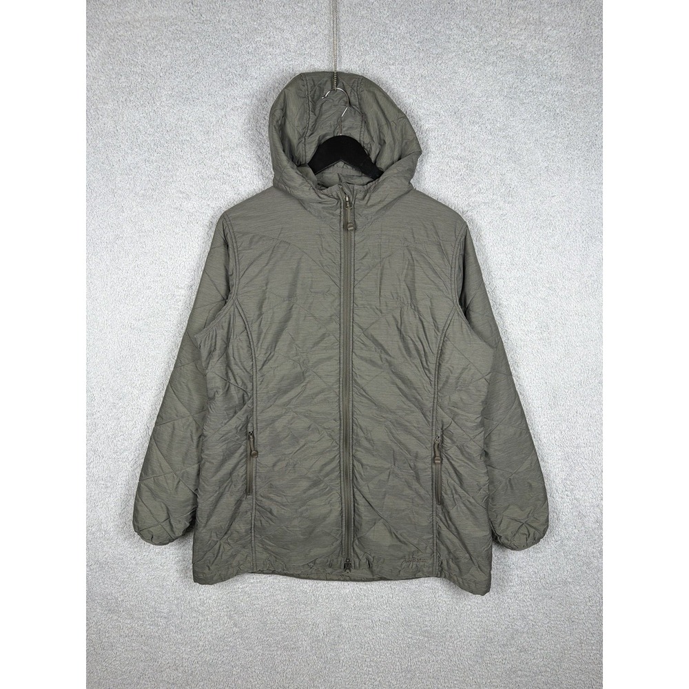 L.L.Bean‎ Women's XL Hooded Primaloft  Jacket Gray Lightweight Insulated Coat